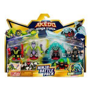 New in Box Legends of Akedo Ninja Fury Battle Pack 6 Pack Action Figure Set